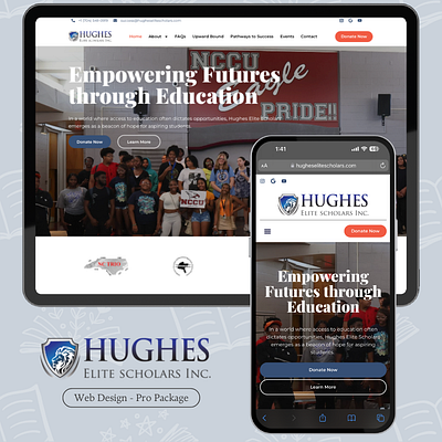 Web Design: Hughes Elite Scholars Inc. - Pro Package academic excellence