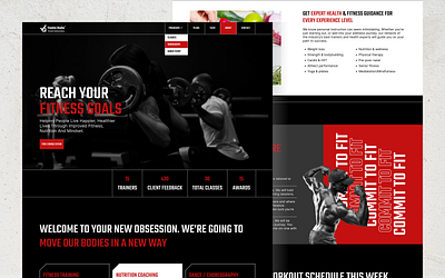 Personal Trainer website black branding design digitalart figma fitness graphic design gym illustration logo personal trainer red template designer ui vector website