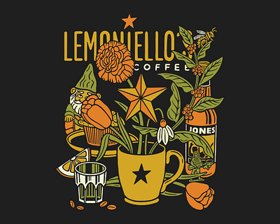 LJ's Still Life cafe coffee flower gibraltar gnome holland jello lemon michigan muffin mug star tulip