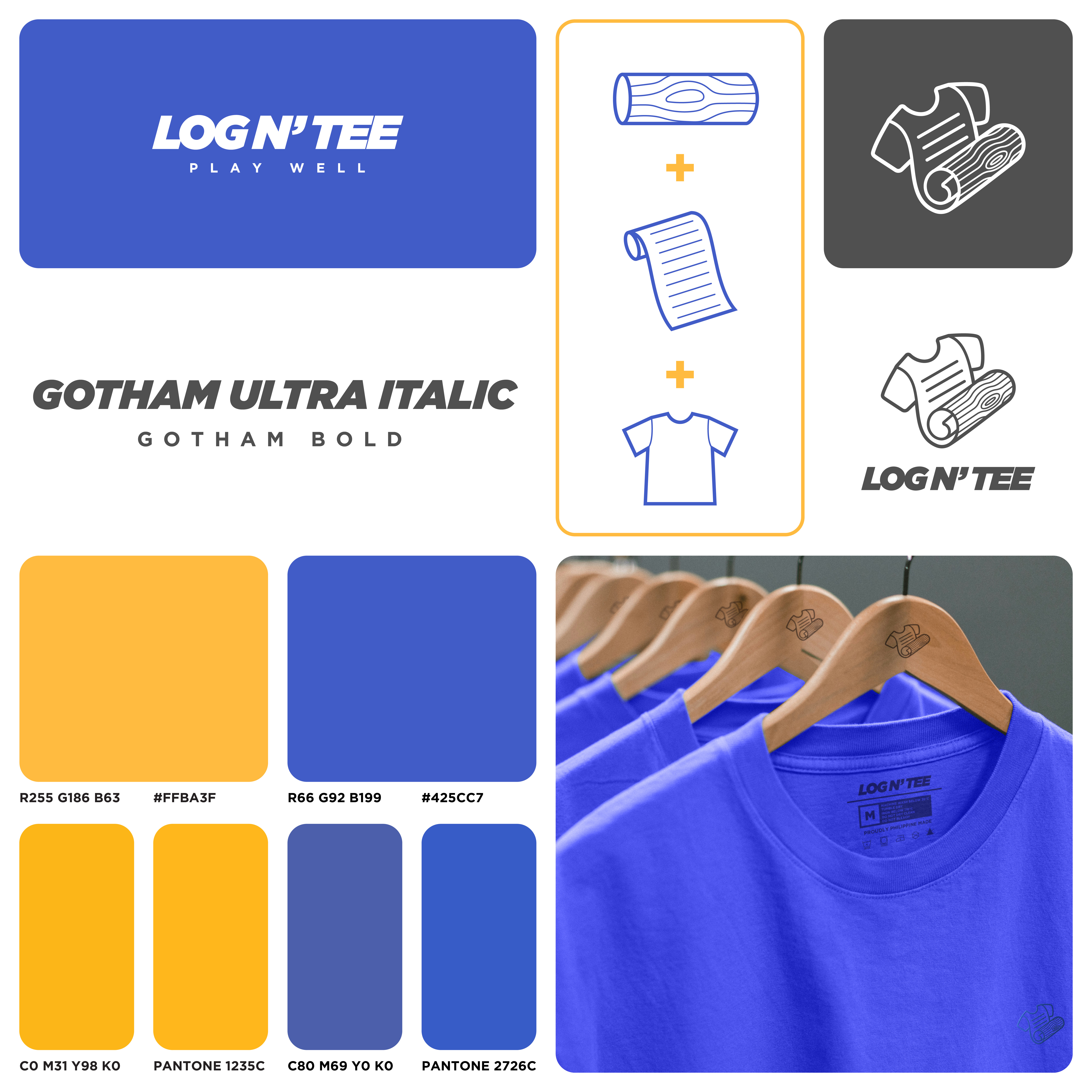 LOG N' TEE BRANDING brand guidelines brand name branding business logo graphic design illustration logo symbol wordm wordmark