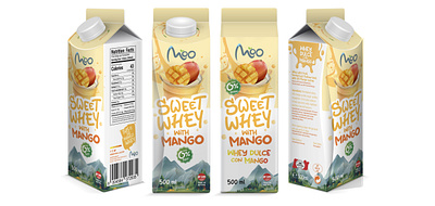 Whey Mango graphic design packaging design