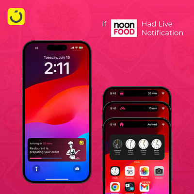 Live Notification for Noon product design ui ux design