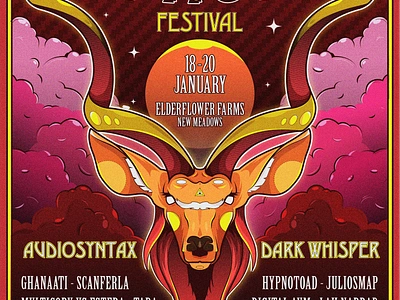 Euphoria Poster adobe illustrator branding deer design festival graphic design horns illustration kudu music poster poster design trance vector wacom