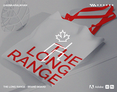 THE LONG RANGE - BRAND BOARD abstract adobe illustrator adobe photoshop brand brand design branding design graphic design logo logo design