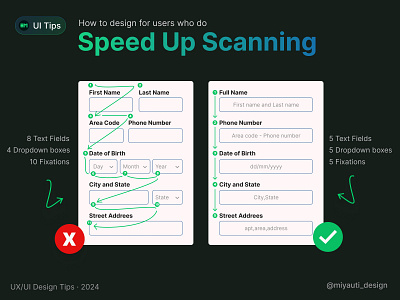 How to design for users who do Speed Up Scanning design forms design ui ui tips ux ux agency uxdesign web design webdeisgn