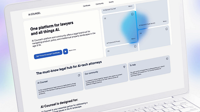 AI Counsel | One platform for lawyers and all things AI ai amonin animation design lawyer monin motion graphics ui ux web design амонин монин