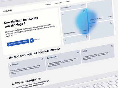 AI Counsel | One platform for lawyers and all things AI ai amonin animation design lawyer monin motion graphics ui ux web design амонин монин
