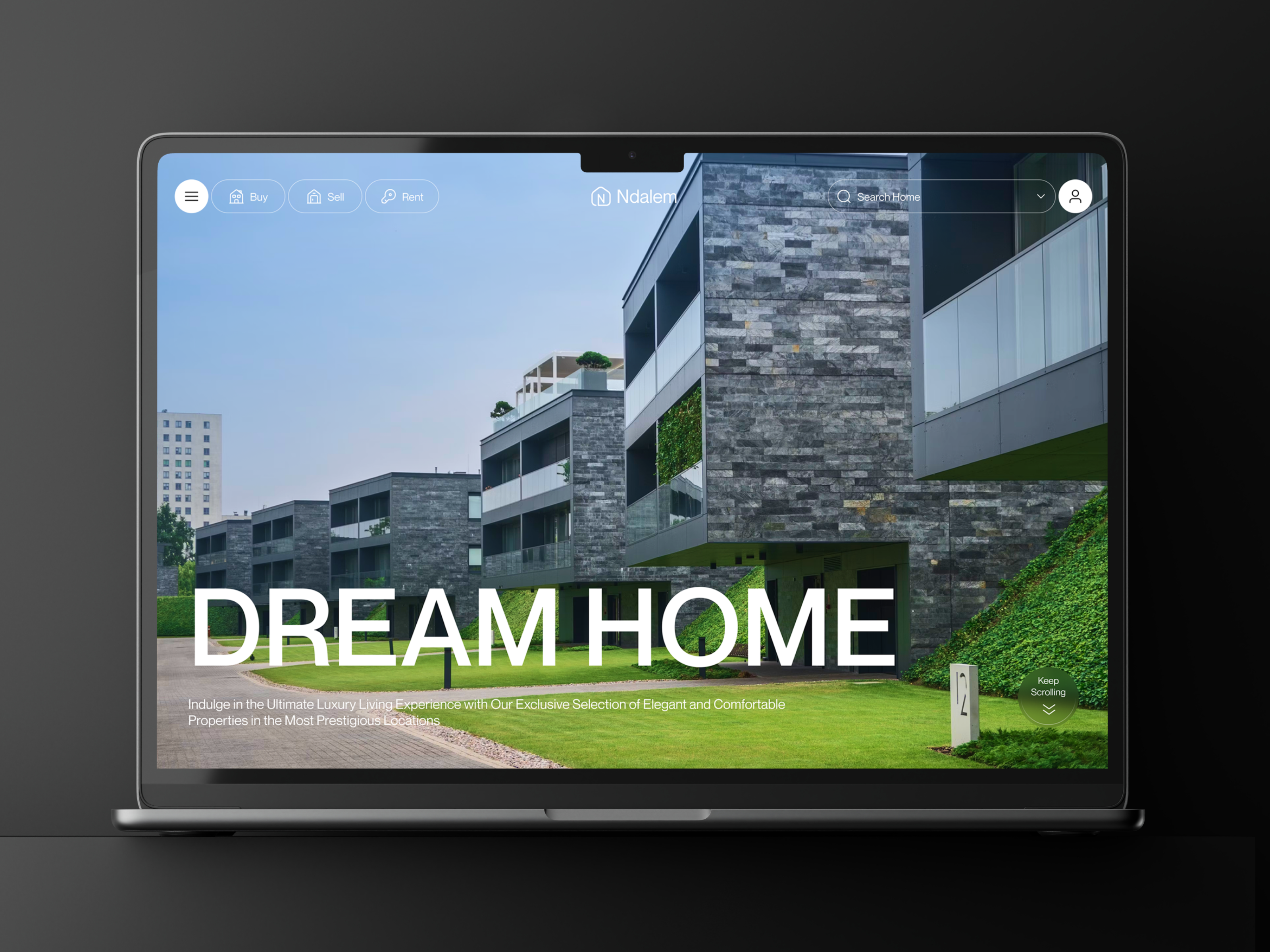 Ndalem - Real Estate Landing Page apartment book booking clean design landing landing page property real estate real estate web realestate ui ui design uiux ux web web design website
