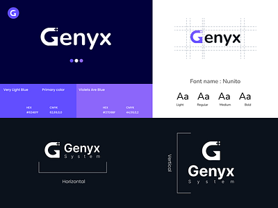Genyx Logo g g logo genyx graphic design logo logo design typography