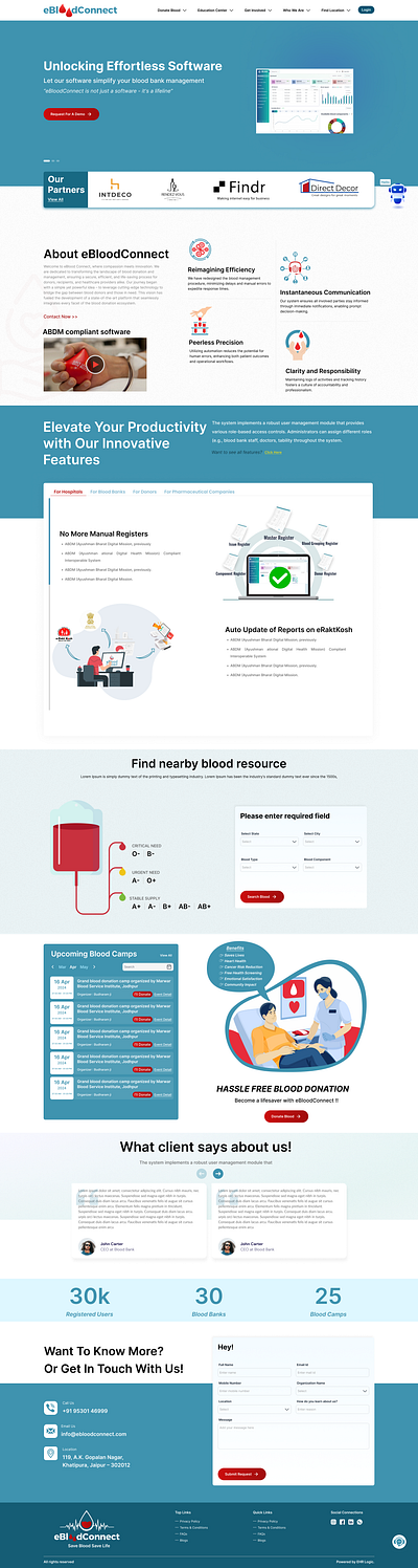 Blood connect website blood connect branding graphic design ui ui design website