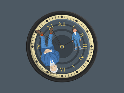 Time, Stand Still! art clock conceptual design flat graphic design illustration inspiring life old philocophy print think time vector young