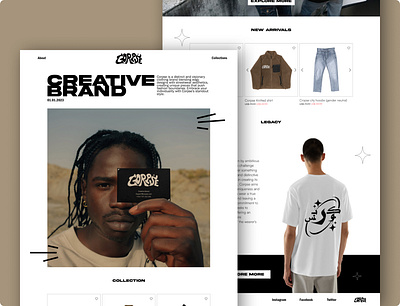 Corpse WebSite clothing brand creative e commerce ui ux website y2k y2k website