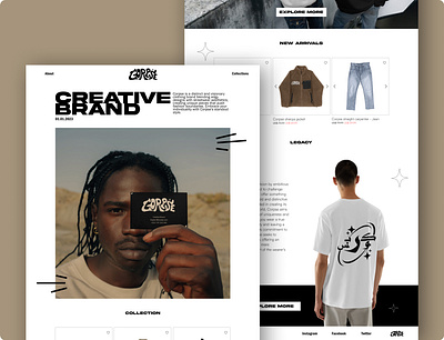 Corpse WebSite clothing brand creative e commerce ui ux website y2k y2k website