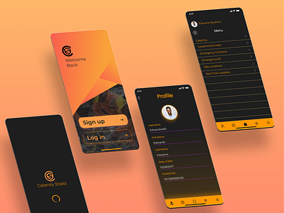 Calamity Shield: A Disaster Management App calamityshield designcompetition disastermanagement figma graphicdesign mobileappdesign uidesign