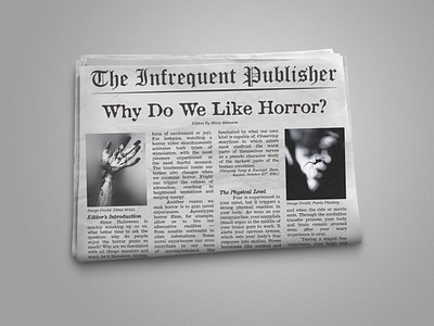 Horror Tabloid design graphic design horror layout layout design mockup tabloid typography