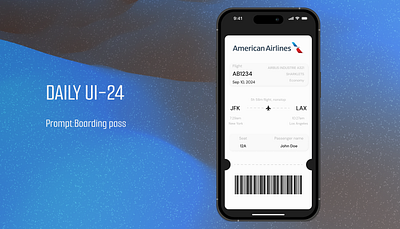 Daily-UI-024-Boarding pass boarding pass daily ui challenge dailyui ui ui design