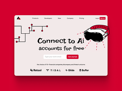 "connectAi" website landing page design design figma graphic design ui