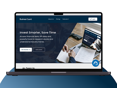 Business Quant Homepage Redesign analytics business business quant daily ui daily ui challenge design finance fintech fresher investement investment kpi logistics portfolio redesign saas ui ux web design