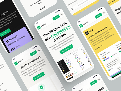 Zero Mobile app UI app branding design illustration ui ux