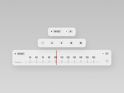 Radio animation app audio car clean concept control creative design digital illustration interface motion graphics player radio stereo ui ux website widget