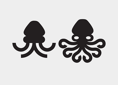 OCTOPUS animal branding design graphic design icon identity illustration logo marks ocean octopus sea symbol ui wave