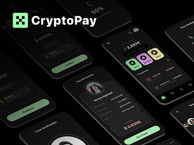 CryptoPay - A Mobile Application app design binance coinbase crypto crypto app crypto coins pay crypto payements app crypto payments finance app gopay govind jarapala payments app product design share market ui ui design uiux visual design wazirx