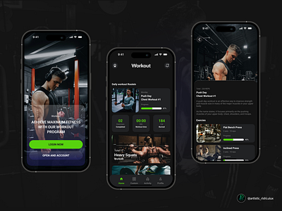 Fitness App app design app ui artistic rishi designinspiration fitness app gym app gym app ui login ui mobile app design notification progress bar rishikesh malviya sign up signin ui ui deign ui ux ux design workout app