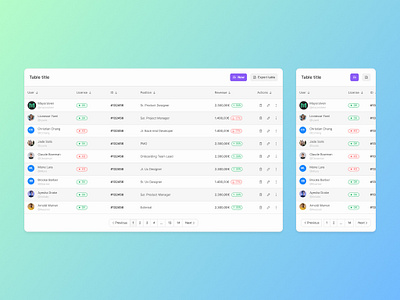 Table - EmviUI app design design system emviui figma product design table ui ui kit ux