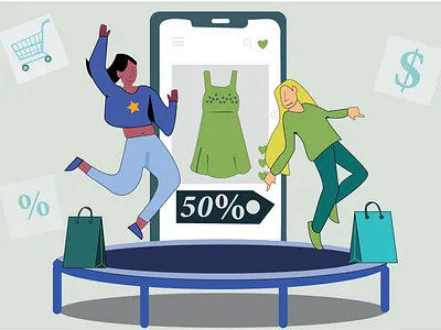 The Joy of Smart Shopping: Day Seven bargainhunter dealhunter discountdeals frugalliving illustration shopping shoppingtips smartshopping vector