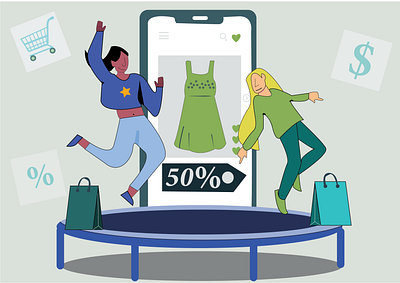 The Joy of Smart Shopping: Day Seven bargainhunter dealhunter discountdeals frugalliving illustration shopping shoppingtips smartshopping vector