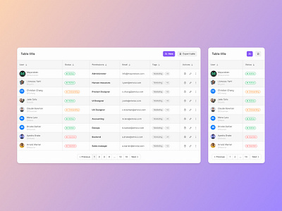 Table - EmviUI app design design system emviui figma product design table ui ui kit ux