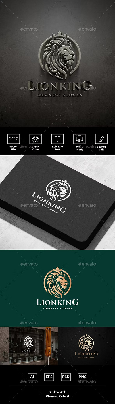Lion King Head Logo luxury