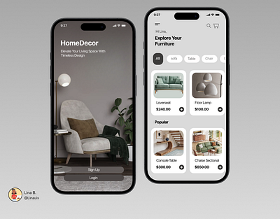 Furniture App @uxdesing ui