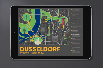 Infographic Map | Düsseldorf art city city guide design deutschland flat germany graphic design illustration infographic inspiring map place print travel travelling vector