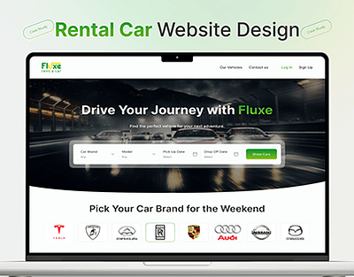 Rental car - Website design - Creasions ui