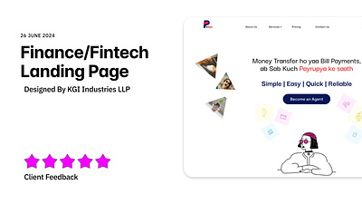 Finance/Fintech Landing Page UI Design branding finance finance landing page fintech fintech landig page landing page minimalistic ui product designing theme ui website design