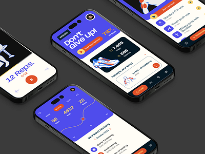 Kinesis+ app design system figma fitness mobile training uxui workout