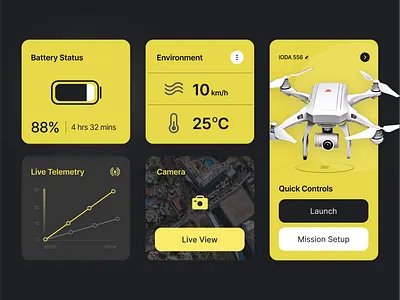 DroneVue design system desktop drone figma mobile ui ux webapp