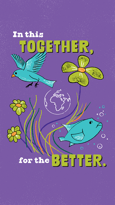 Nonprofit Poster Design animals beauty birds charity climate change earth environmentalism environmentalists flowers global issues greenery illustration migrant justice nature nonprofit plants poster design treehugger wilderness wildlife