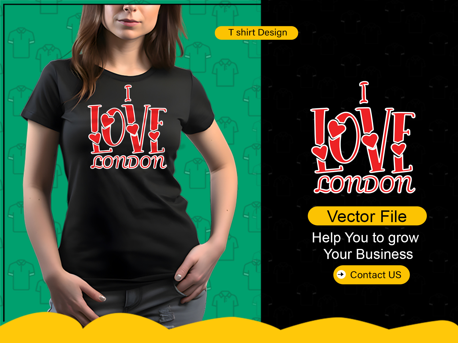 Example of Lonodn England  Vector T Shirt Design 