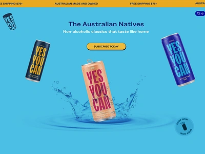 Yes You Can - Energy Drink - Landing Page branding figma landing page ui web design