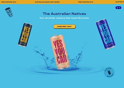 Yes You Can - Energy Drink - Landing Page branding figma landing page ui web design