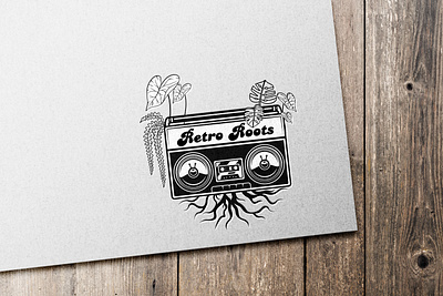 Retro Roots Branding branding design graphic design illustration logo vector