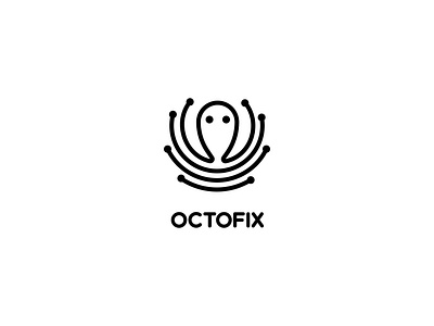 Octofix - Mobile Services Center 3d abstract bold branding corporate elegant geometric graphic design logo minimalist modern monogram motion graphics playful retro vintage