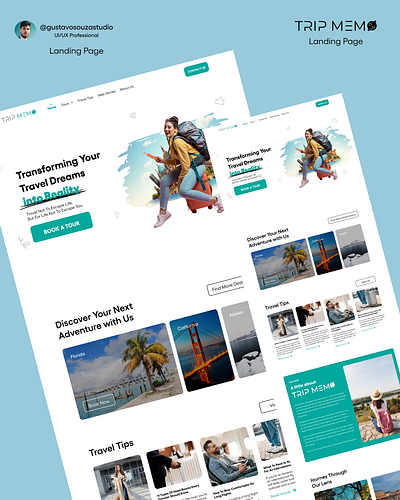 Travel Agency Landing Page - Modern UI/UX Design creative design explore the world figma landing page modern design responsive design travel agency travel booking travel deals travel guide travel ui travel website ui ui design uiux design user experience user interface ux design vacation planning web design