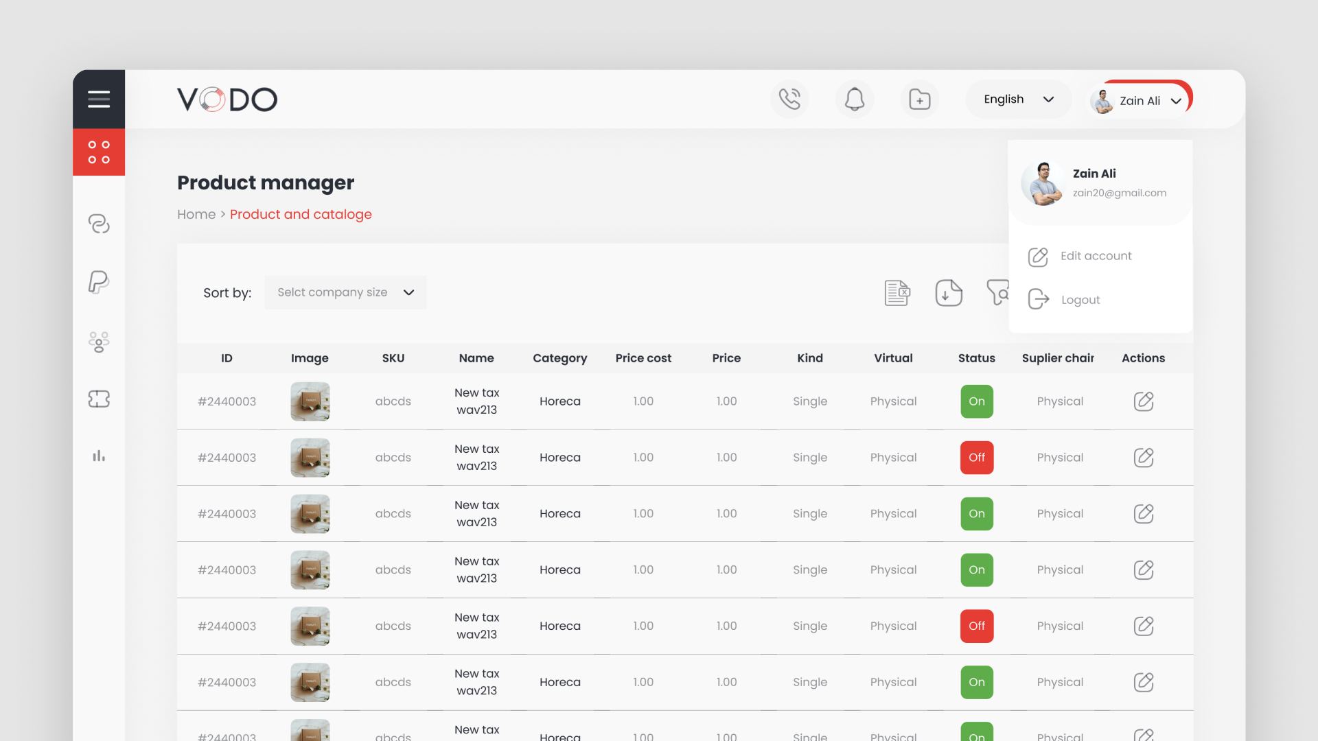 VODO Dashboard | KSA accounting app dashboard design ksa ui ux vodo web