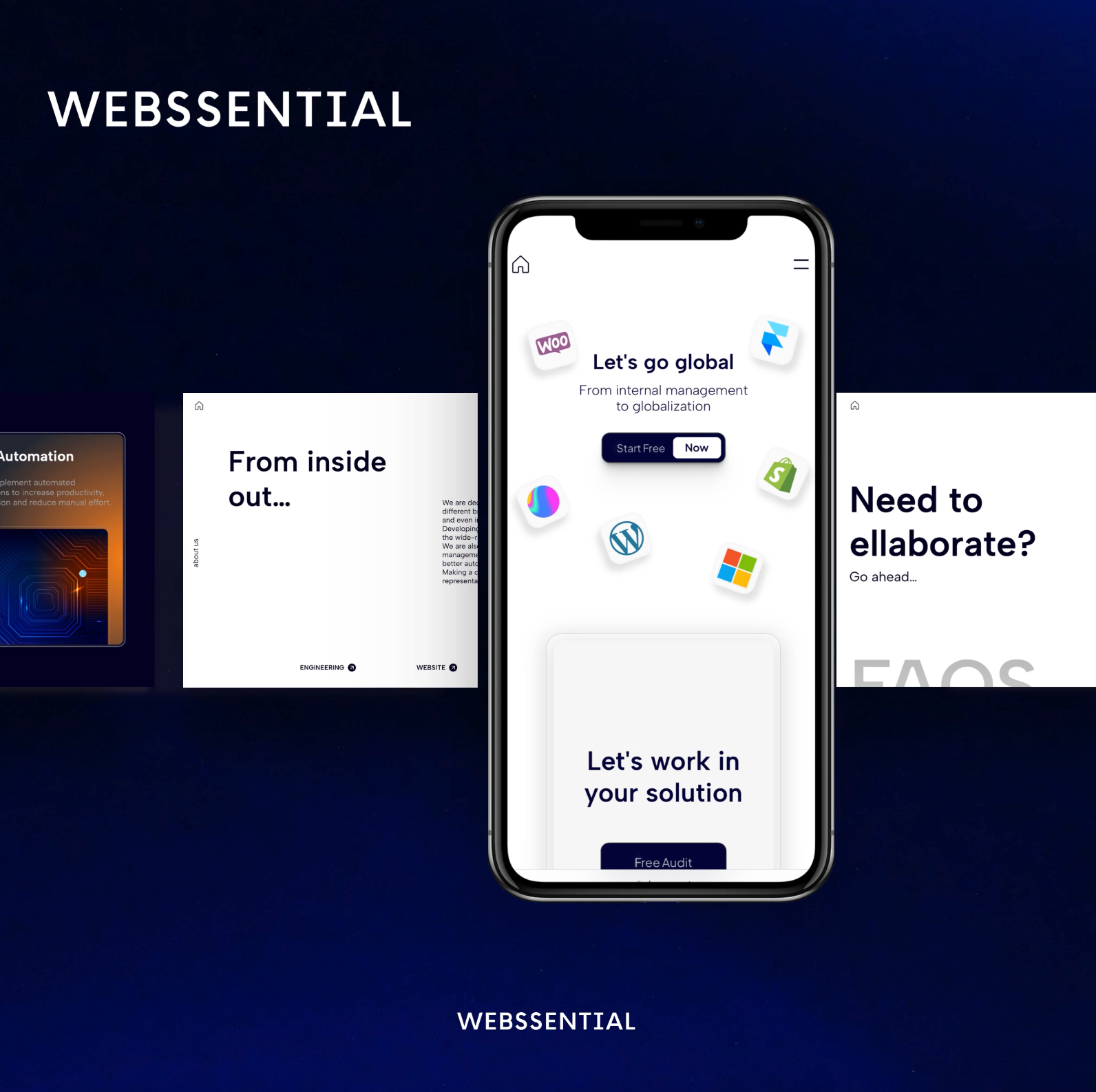 WEBSSENTIAL MOBILE VERSION | WEB DESIGN design framer mobileversion ui ux web develop web development webdesign website wordpress