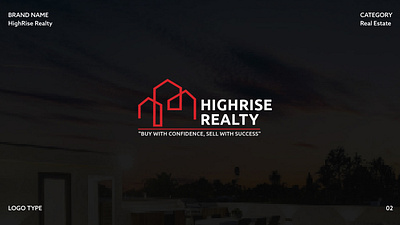 HIGHRISE REALTY Logo Design brandbuilding branding graphicdesigner iconiclogo logo logodesign