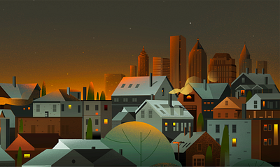 Atlanta Skyline Illustration branding design graphic design illustration