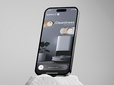 DAVUT Robot Vacuum Cleaner Mobile App app branding design figma logo ui